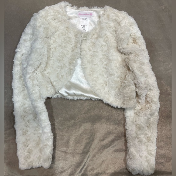 Bonnie Jean Other - Bonnie Jean Ivory Textured Kids Sweater